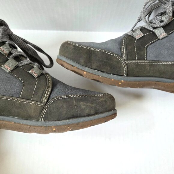 Chaco Boots Womens 9 Gray Blue Barbary Waterproof Nubuck Leather Hiking Chukka - Picture 9 of 10